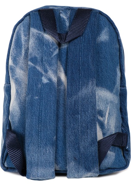 Indigo Renk Kadın Çanta, Batik Yıkamalı Tie Dye Indigo Kot Denim Kadın Sırt Çantası, Fermuarlı Çanta fırsatları