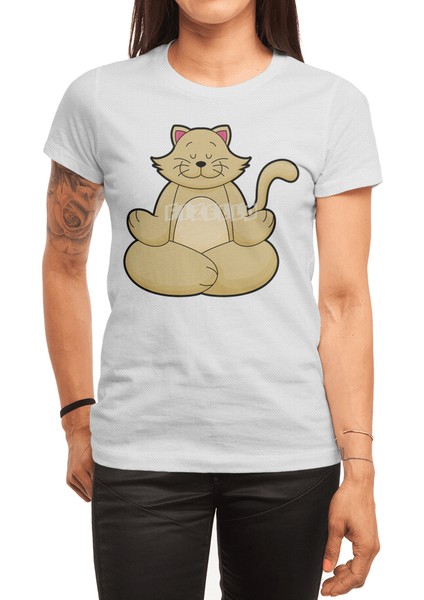 Cat At Yoga Stretching Exercise In Cross Legged Spor T-Shirt