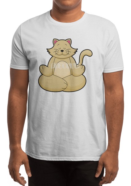 Cat At Yoga Stretching Exercise In Cross Legged Spor T-Shirt