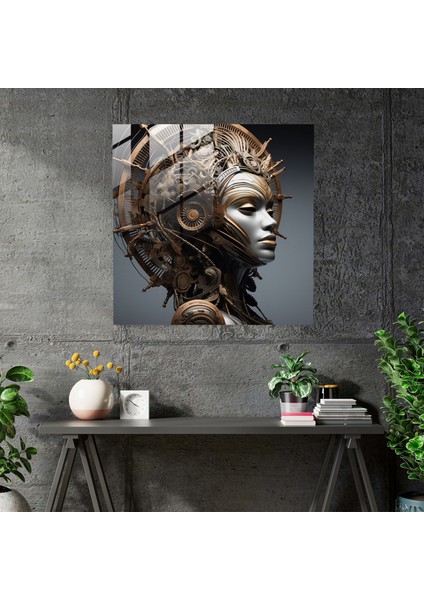 Amazon Kadınının Özü Cam Baskı - Amazon Kadını, Enerji, Soyut Heykel, Modern Sanat, 40X40