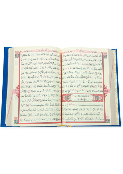 Vav Desenli Termo Deri Ciltli Sade Arapça Hafız Boy Kuran-I Kerim Lacivert modelleri