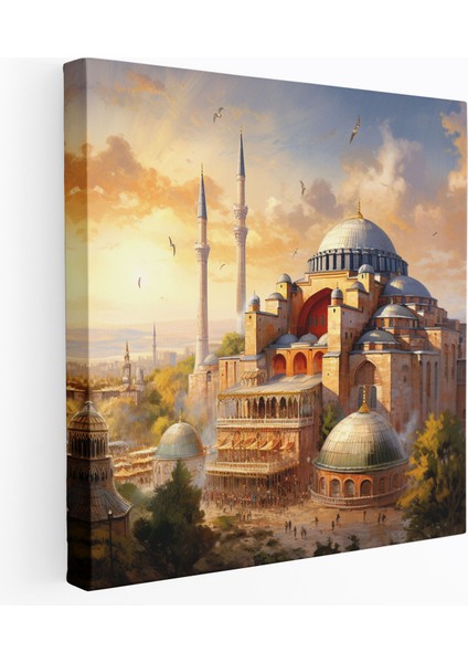 Ayasofya Mimarisi Kanvas Tablo, 30X30 cm