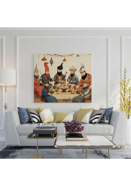 Osmanlı Imparatorluğu Kanvas Tablo - Kaprisli Çay Töreni - Yüksek Kaliteli Duvar Tablosu, 30X30 cm fiyatları