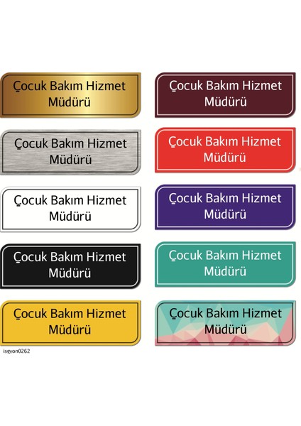 Isg Tabelam Çocuk Bakım Hizmet Müdürü Kapı Isimliği