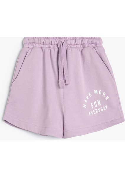 2'li Şort Sweatshirt Slogan Baskı Detaylı Pamuklu fırsatları