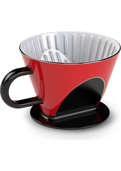 Hatır Dripper Kahve Demleme Kupa Seti Kırmızı 350 ml