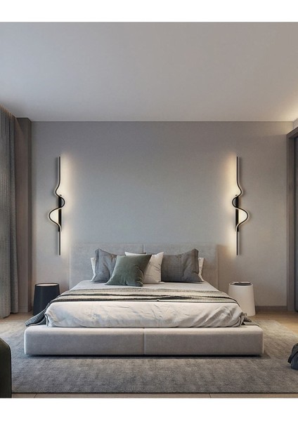 3 Sconce Worm / 120 cm / Anthracite Case / 3 Colors Light Up / 3 Years Warranty Alüminyum E27 Gri M modelleri