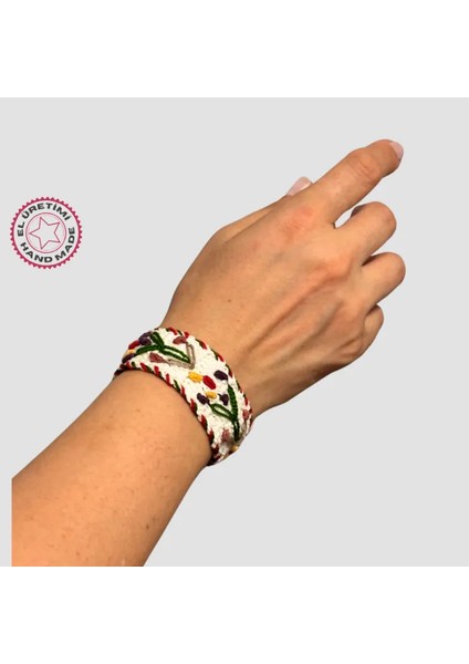 El Yapımı Otantik Bileklik - Beyaz