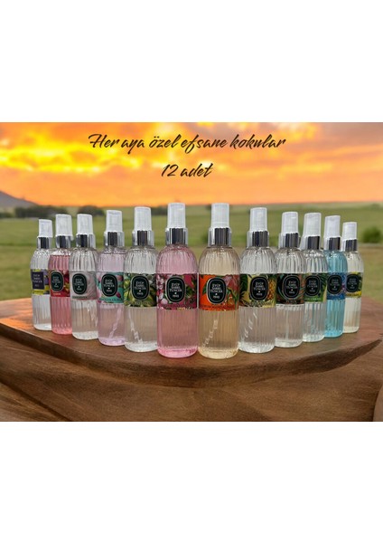 150 ml Sprey Kolonya X12 Okyanus,kiraz Çiçeği,bodrum Mandalina,gardenya,amber