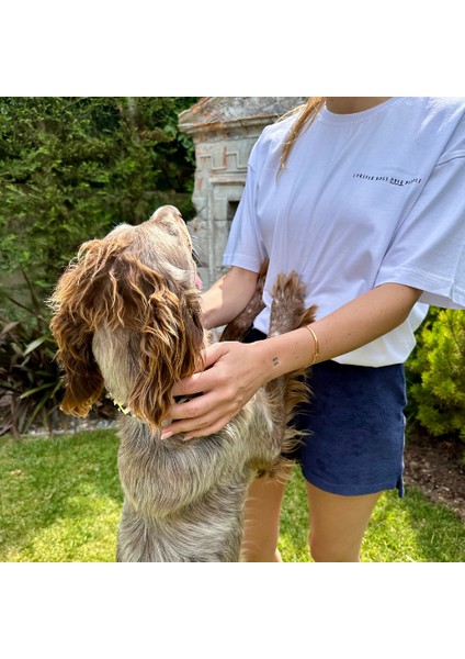 I Prefer Dogs Over People Bisiklet Yaka Pamuk Rahat Kalıp Kısa Kollu Basic Beyaz T-Shirt