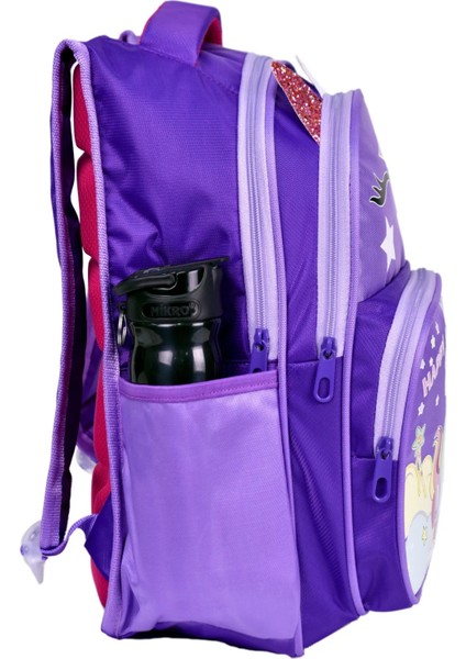 Unicorn Baskılı, Su Geçirmez, Ortopedik Sırt Özellikli, Ilkokul Çantası + Beslenme Çantası