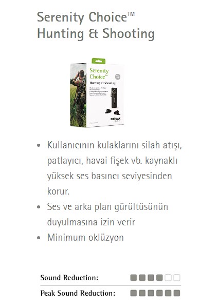 Serenity Choice Kulak Tıkacı (Hunting&shooting)