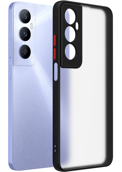 Realme C65 4g Uyumlu Kılıf Kamera Korumalı Renkli Tuşlu Mat Arka Kapak Sert Silikon Iz Yapmaz Tank