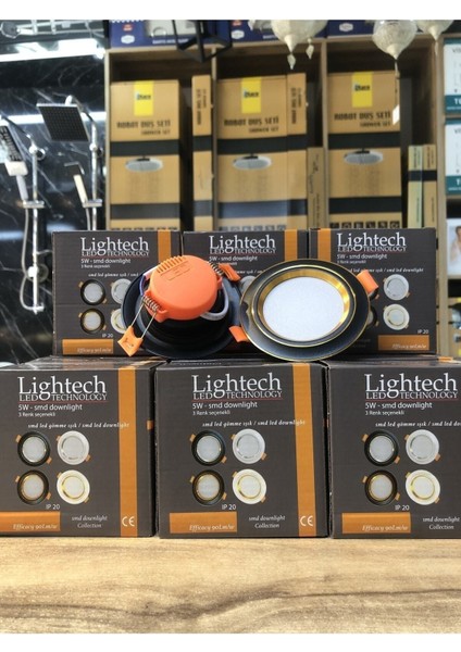 Ece 5 Watt 3 Renk LED Spot LED Panel Spot Siyah Kasa 3 Modlu Beyaz-Günışığı-Sıcak Beyaz 3Ü1ARADA