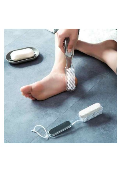 4 Step Pedicure Paddle Bzd-228 4ın1 Fırçalı Topuk Taşı