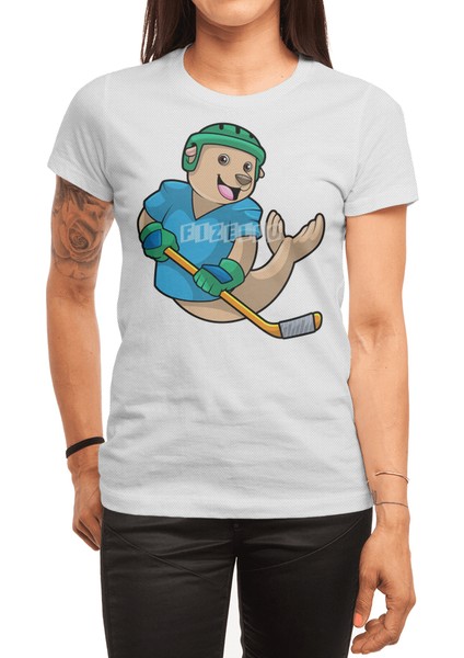 Seal At Ice Hockey With Ice Hockey Stick Spor T-Shirt