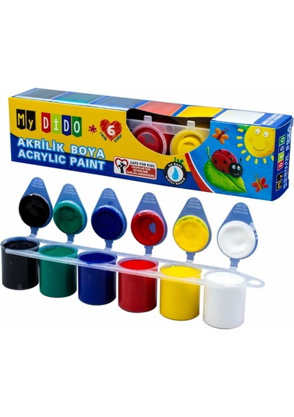 MY11 Mydido Akrilik Boya 6 RENKX22ML