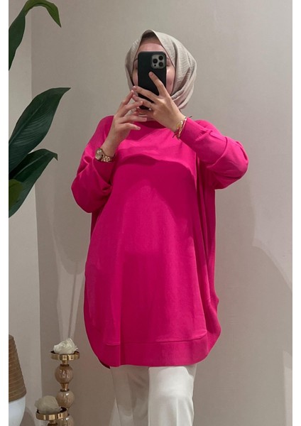 Oval Kesim Triko Tunik