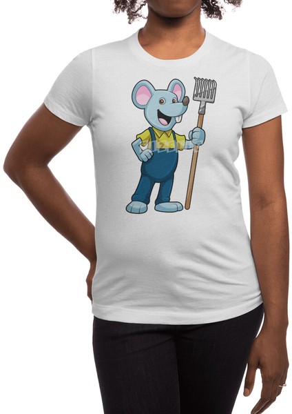 Mouse As Farmer With Rake Spor T-Shirt