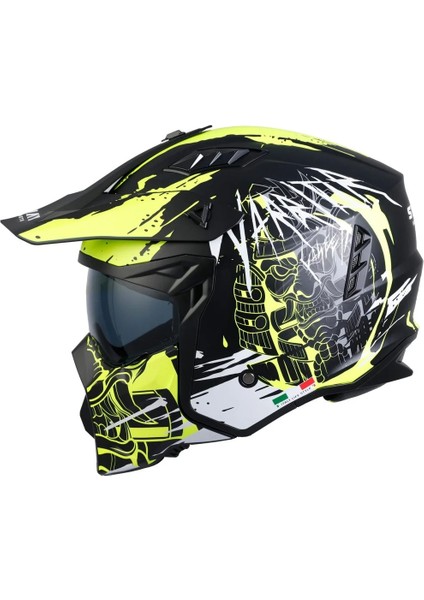 Sw X1-X Seul Warrıor Mat Siyah-Sarı Modüler Kask