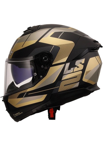Stream 2 Road Mat Siyah-Gold-Gri Kask
