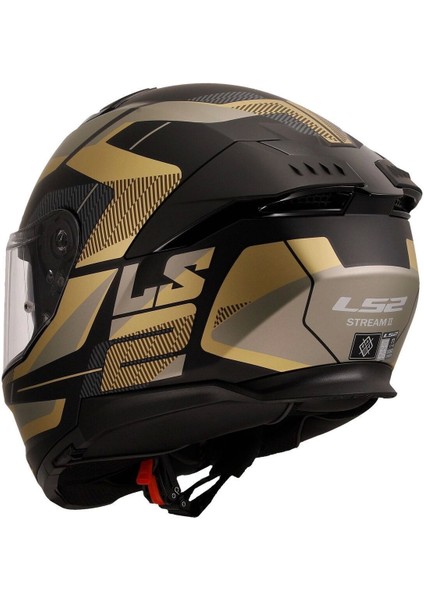 Stream 2 Road Mat Siyah-Gold-Gri Kask