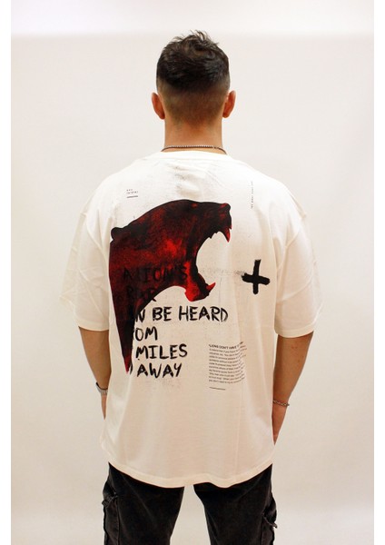 Ets 2258 Sırt Baskılı Oversize Erkek T-Shirt