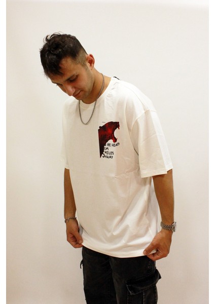 Ets 2258 Sırt Baskılı Oversize Erkek T-Shirt modelleri