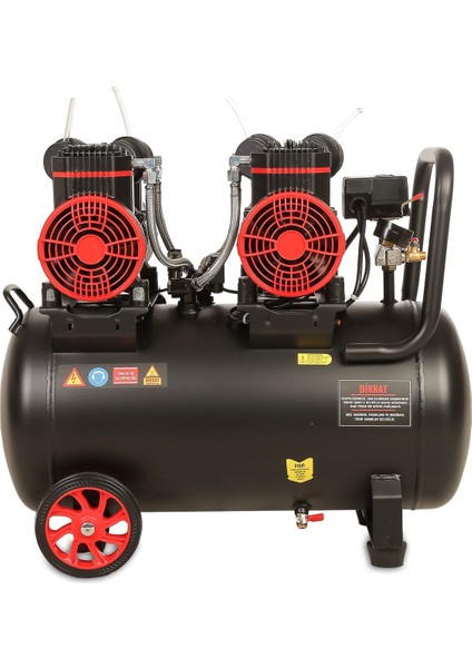 500-550 Premium 50 Lt Sessiz Yağsız Hava Kompresörü 4 Hp 4000 Watt 3 Yıl 50 L 3 ve Üstü