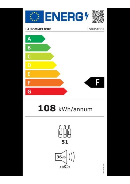 La Sommeliere Ankastre Şarap Dolabı, 2 Zon, 51 Şişe Kapasiteli