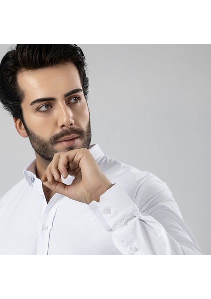 Erkek Uzun Kol Gömlek Slimfit Likralı Kumaş PA-179 fiyatları