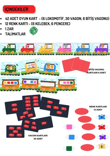 Doerkids Renkli Pencereler Express Tren Matematik Kutu Oyunu | 3-7 Yaş