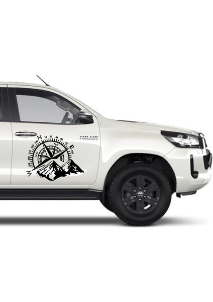 Sticker Usta Pusula Kamp Sticker Off Road 4x4 Araba Oto Karavan Sticker Q13