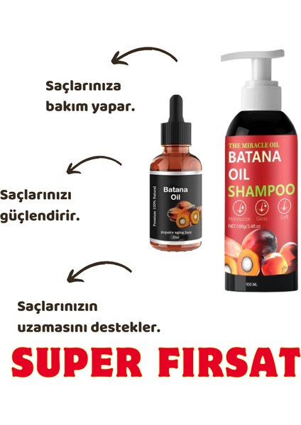 Batana Yağı ve Batana Şampuanı 2 Li Hızlı Saç Uzatma Seti
