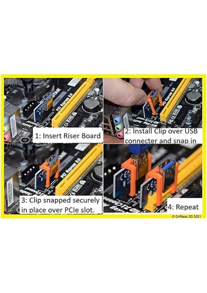 - 50 Adet - Riser Tutucu - Mining Anakart Pci Tutucu Sabitleyici