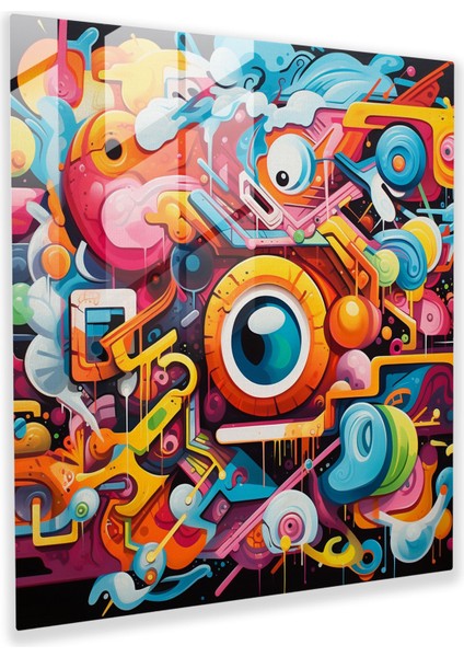 Havalı Graffiti Patlama Cam Baskı - Havalı, Grafiti Patlaması, Havalı, Duvar Dekorasyonu, 30X30 cm fiyatları