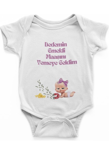 Dedemin Emekli Maaşını Yemeye Geldim 2 Baskılı Hediyelik Bebek Giyim Body Zıbın fiyatları