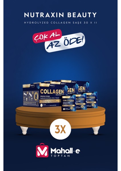 Collagen 30 Saşe 10.000 Mg Tip 1 Tip 3 Ananas Aromalı 3'lü