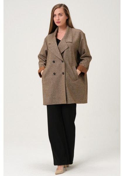 Desenli Oversize Kaban