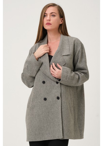 Desenli Oversize Kaban