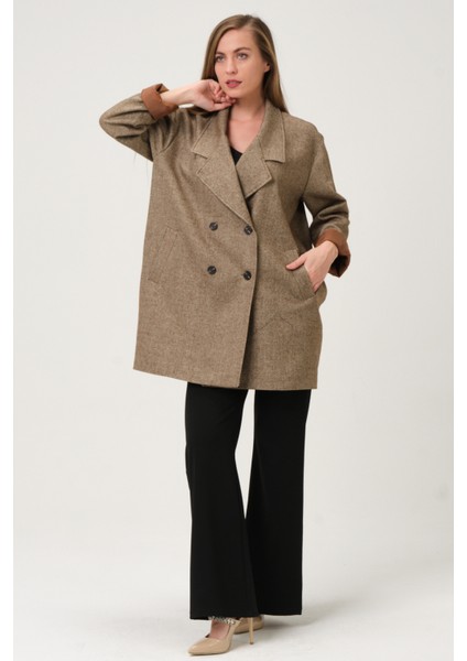 Desenli Oversize Kaban