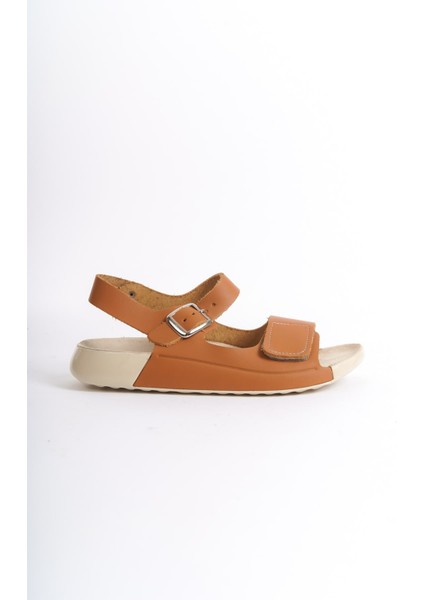 Summer Kadın Özel Taban Deri Taba Sandalet -Mssr90-Tb fırsatları