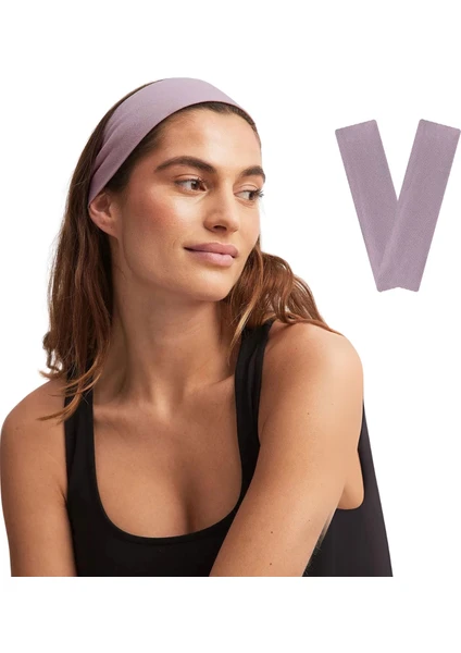 Salvia Dione Saç Bandı 2li Kadın Erkek Spor Pamuk Likra Bandana Fitness Tenis Koşu Yürüyüş Trekking Makyaj Yüz Cilt Temizliği Bandi Outdoor Yoga Pilates Ter Alın Kafa Bandı Headband Hairband Seti