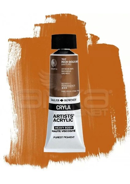 Cryla Artist Akrilik Boya 75ML 707 Rich Gold Seri C