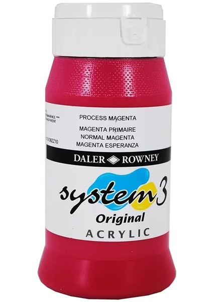 System 3 Akrilik Boya 500ML 412 Process Magenta