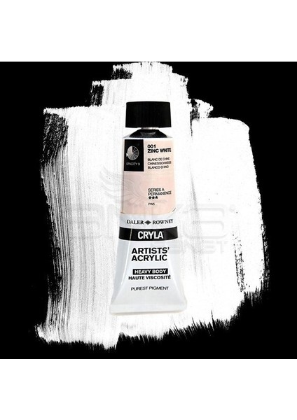 Cryla Artist Akrilik Boya 75ML 001 Zinc White Seri A