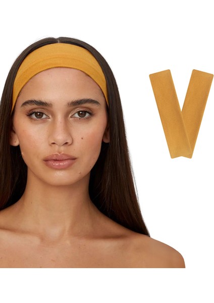 Saç Bandı 2li Kadın Erkek Spor Pamuk Likra Bandana Fitness Tenis Koşu Yürüyüş Trekking Makyaj Yüz Cilt Temizliği Bandi Outdoor Yoga Pilates Ter Alın Kafa Bandı Headband Hairband Seti