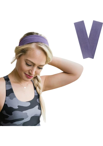 Salvia Dione Saç Bandı 2li Kadın Erkek Spor Pamuk Likra Bandana Fitness Tenis Koşu Yürüyüş Trekking Makyaj Yüz Cilt Temizliği Bandi Outdoor Yoga Pilates Ter Alın Kafa Bandı Headband Hairband Seti