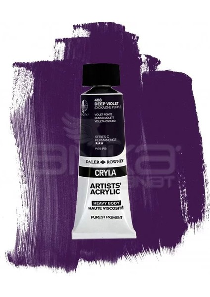 Cryla Artist Akrilik Boya 75ML 408 Deep Violet Seri C