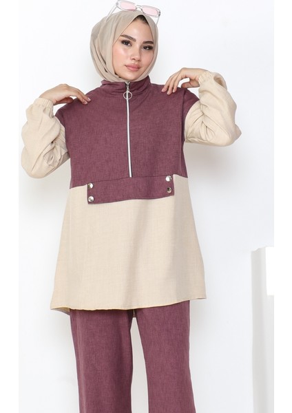 Veray Tunik Pantolon Ikili Takım 931 - Mürdüm